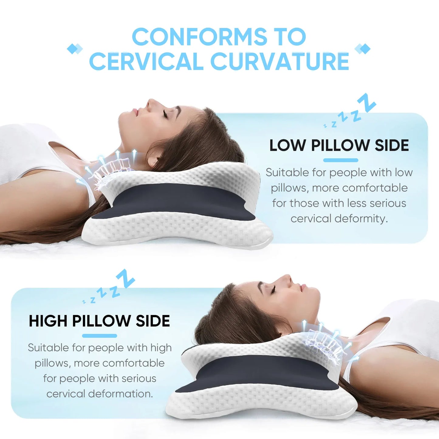 Butterfly Memory Foam Pillows Butterfly Shaped Relaxing Cervical Slow Rebound Neck Pillow Pain Relief Sleeping Orthopedic Beding