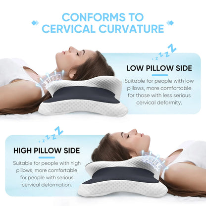Butterfly Memory Foam Pillows Butterfly Shaped Relaxing Cervical Slow Rebound Neck Pillow Pain Relief Sleeping Orthopedic Beding